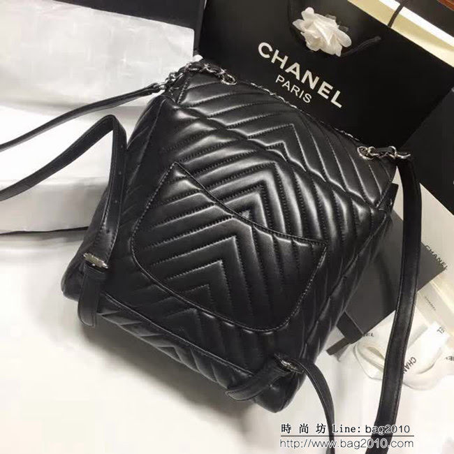 香奈兒CHANEL 原版複刻91122 V線背包Backpack 時尚雙肩包 DSC1331